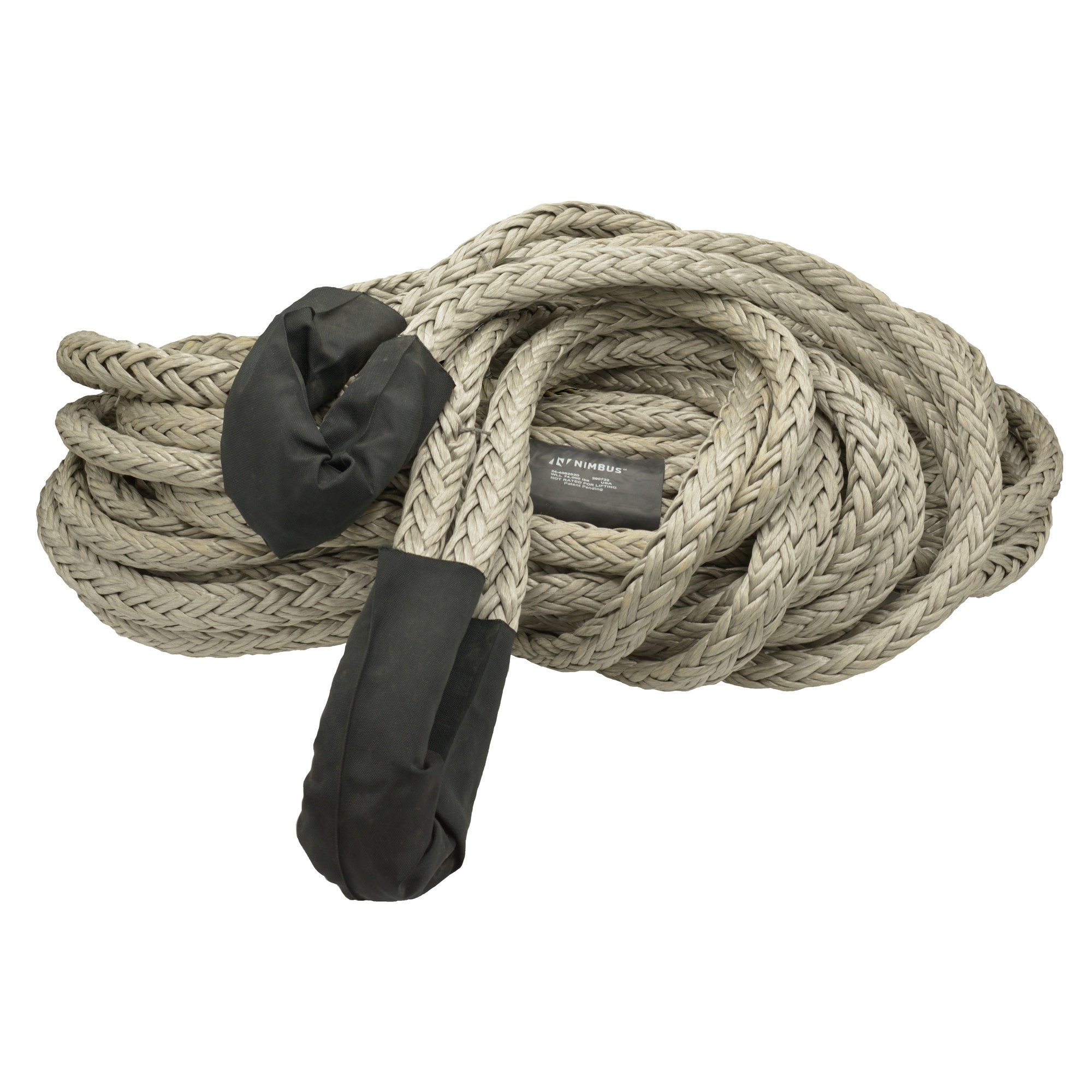 Nimbus, Tow Rope Quad 5/8in. x 30ft., Working Load 74000 lb, Length 240 in, Material HMPE, Model# 24-4062530